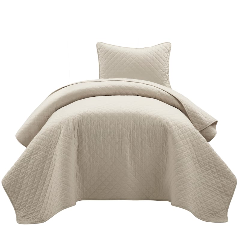 Copper Grove Balm Diamond Oversized Cotton 3-piece Quilt Set