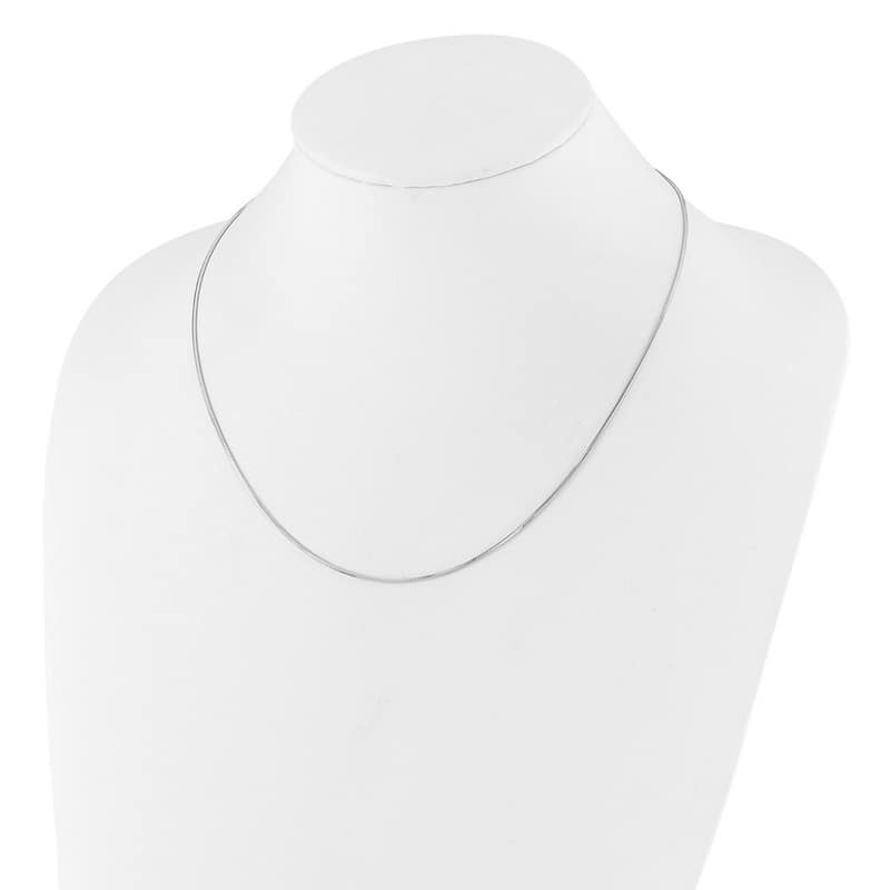Curata 925 Sterling Silver Italian Adjustable 1.2mm Diamond Cut Square Snake Chain Necklace