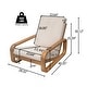 preview thumbnail 20 of 23, Christopher Knight Home - Outdoor Lounge Chair Acacia Wood with Beige Cushions