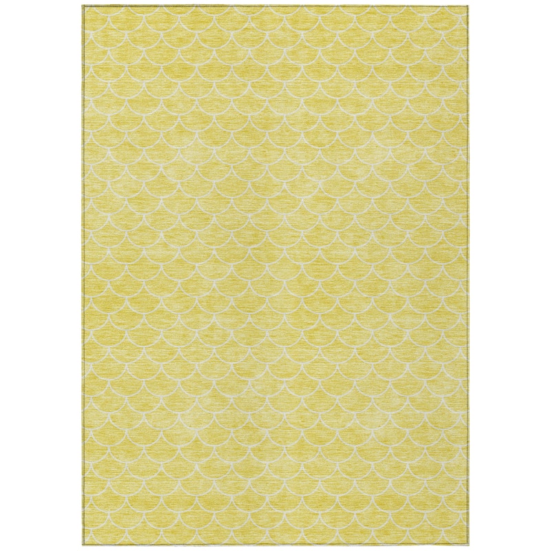 Machine Washable Indoor/ Outdoor Chantille Modern Geo Rug