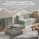 preview thumbnail 2 of 3, WOWMAX Velvet Grey Floor Sofa Set Convertible Modular Sofa Oversized Floor Pillows Perfect For Reading And Relaxing