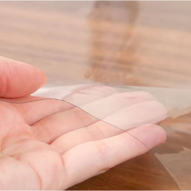 Premium 0.36mm Thick - Transparent Clear Plastic Tablecloth Protector for Dining Room Table