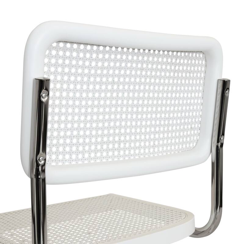 Breuer Chair Company Marcel Breuer Cesca Cane Cantilever Side Chair w/ Chrome Steel Frame (Various Wood & Cane Colors)
