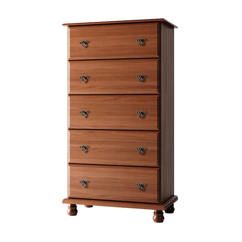 100% Solid Wood Traditioinal Kyle 5-Jumbo Drawer Chest by Palace Imports