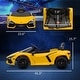 preview thumbnail 7 of 8, Yellow Lamborghini Revuelto Kids 12V Electric Ride-On Car with Spring Suspension, Auxiliary Wheels, and Remote Control