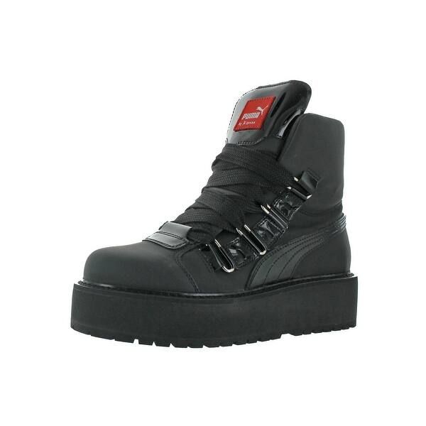 Shop Fenty Puma By Rihanna Womens Sb Black Eyelet Ankle Boots Lace Up Stylish 9 Medium B M Overstock 22581345
