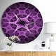 preview thumbnail 1 of 7, Designart 'Abstract purple thorn flower' Oversized Modern Wall CLock 23 in. wide x 23 in. high