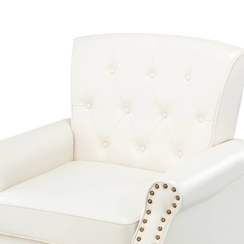 Mycenae Upholstered Accent Armchair with Nailhead Trim Set of 2