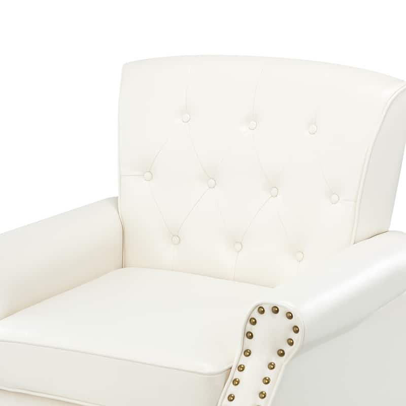 Mycenae Upholstered Accent Armchair with Nailhead Trim