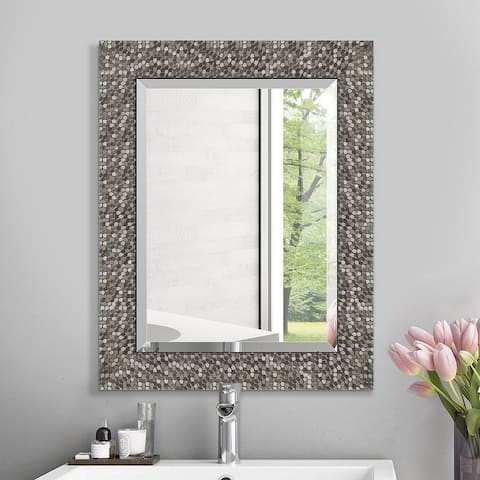 Mirror Trend Sparkling Mosaic Framed Accent Mirror