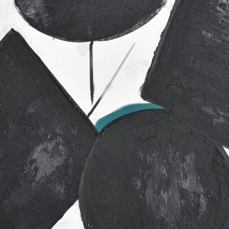 Elk Home Pierce Black Fabric 39.5 Inch Wide Wall Art