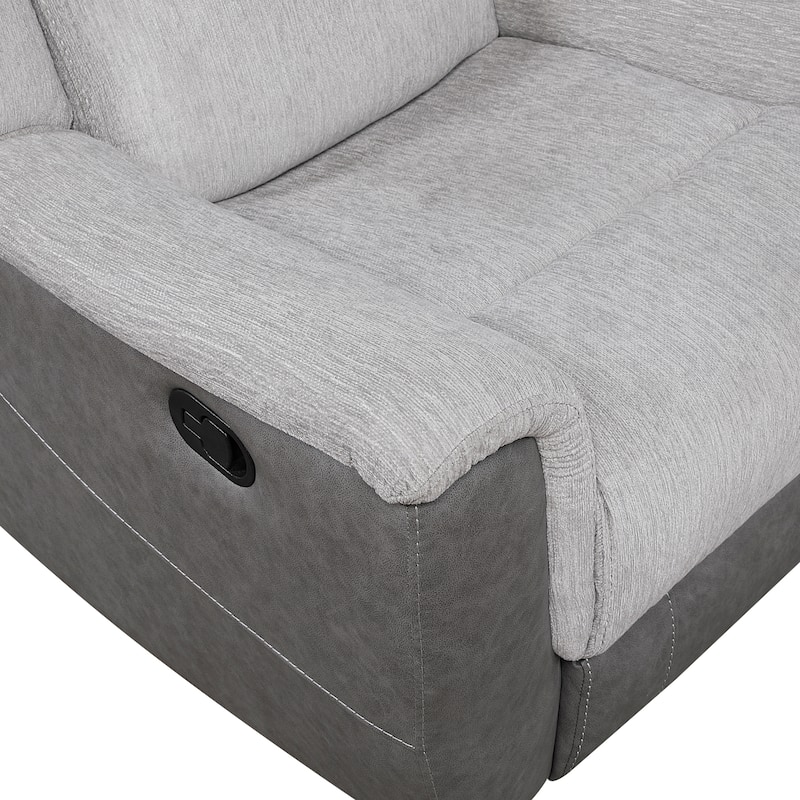 Nadalia 40" Chenille and Microfiber Manual Recliner - Tab Pull Motion