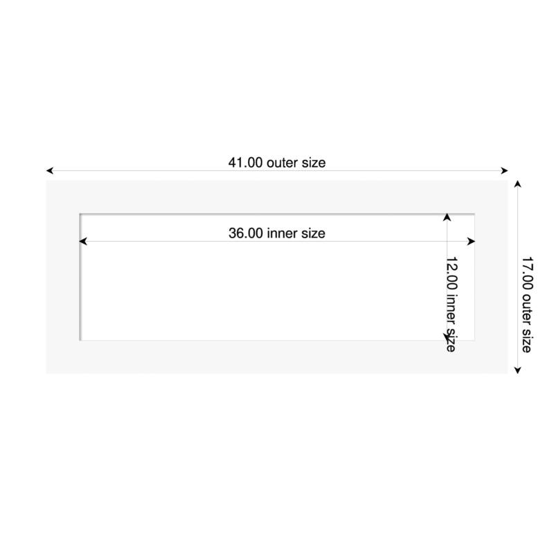 Amanti Art Basic Black Framed Dry Erase Magnetic Board - 41 x 17 in - Basic White