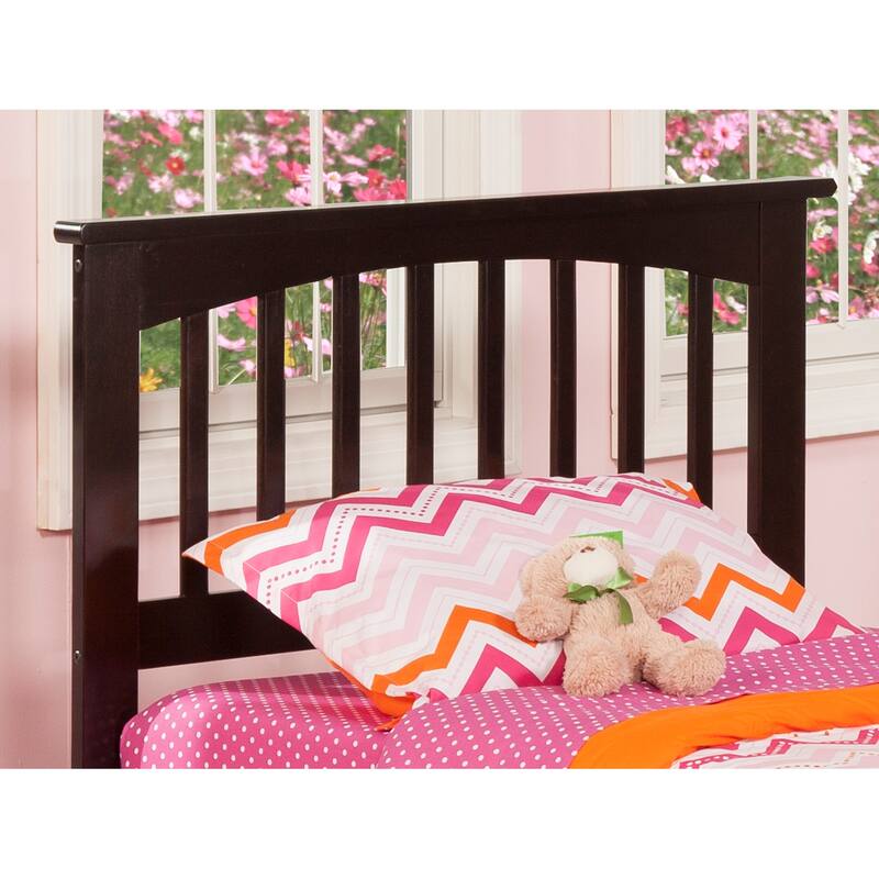 AFI Mission Headboard with Attachable Charger - Espresso - Twin