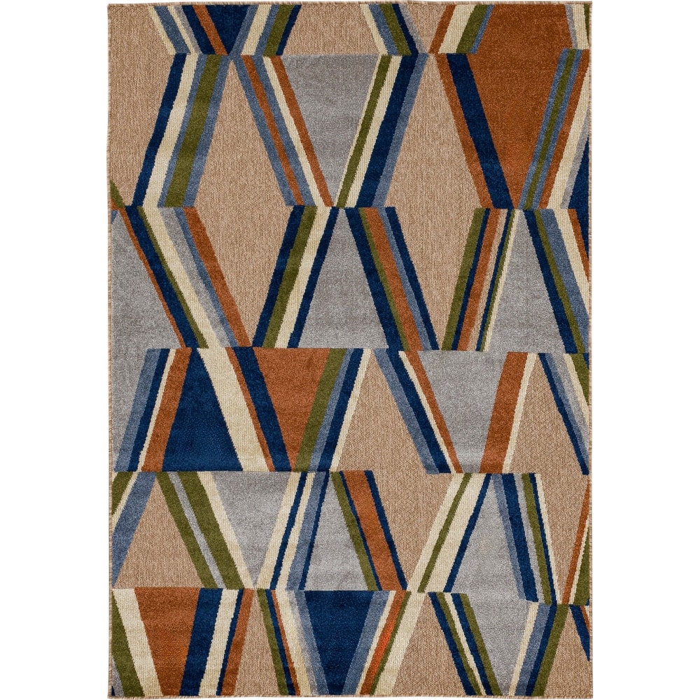 Karastan Boca Grande Geometric Stripe Indoor Outdoor Area Rug