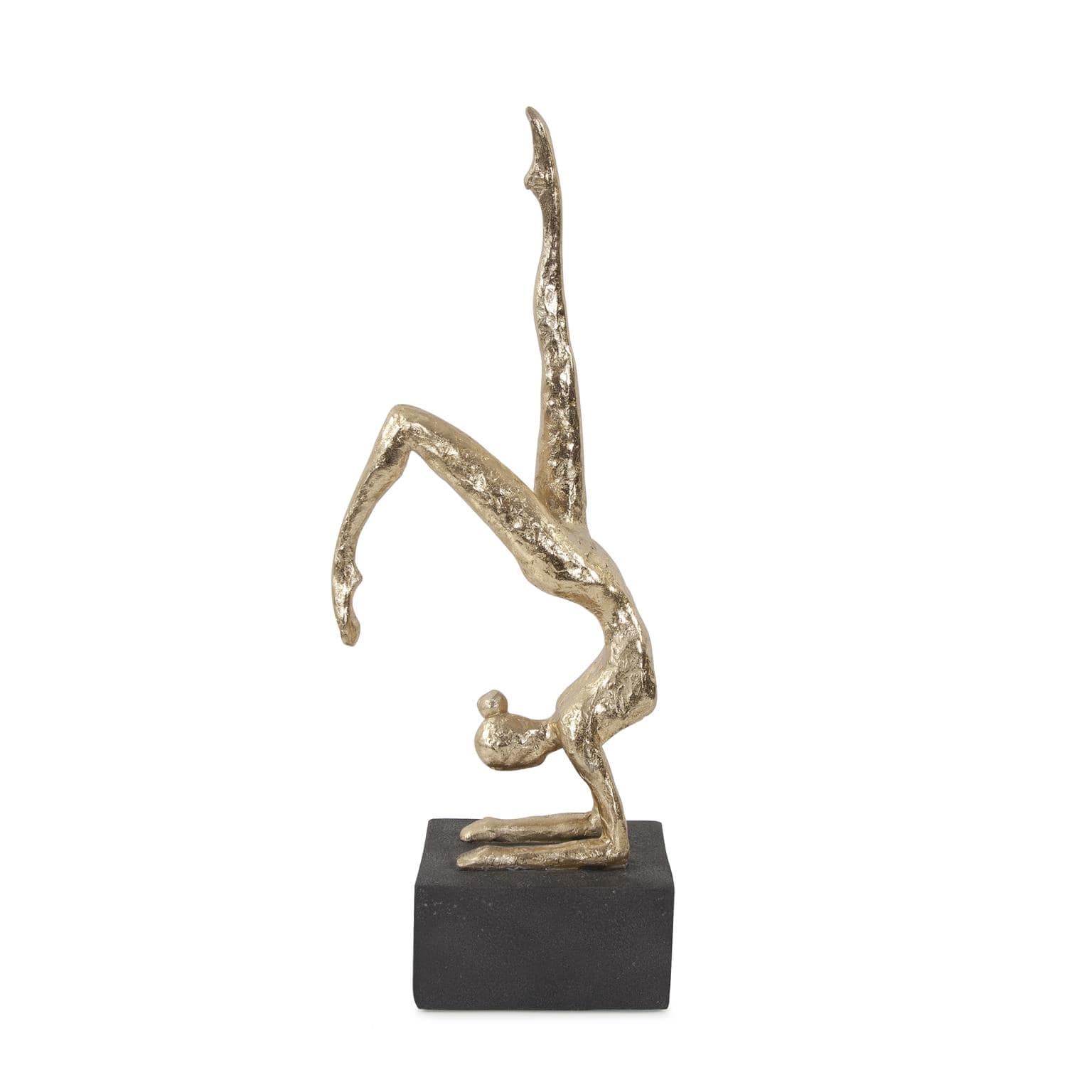 Allan Andrews Gold Resin Scorpion Yoga Pose Sculpture on Graphite Base ...