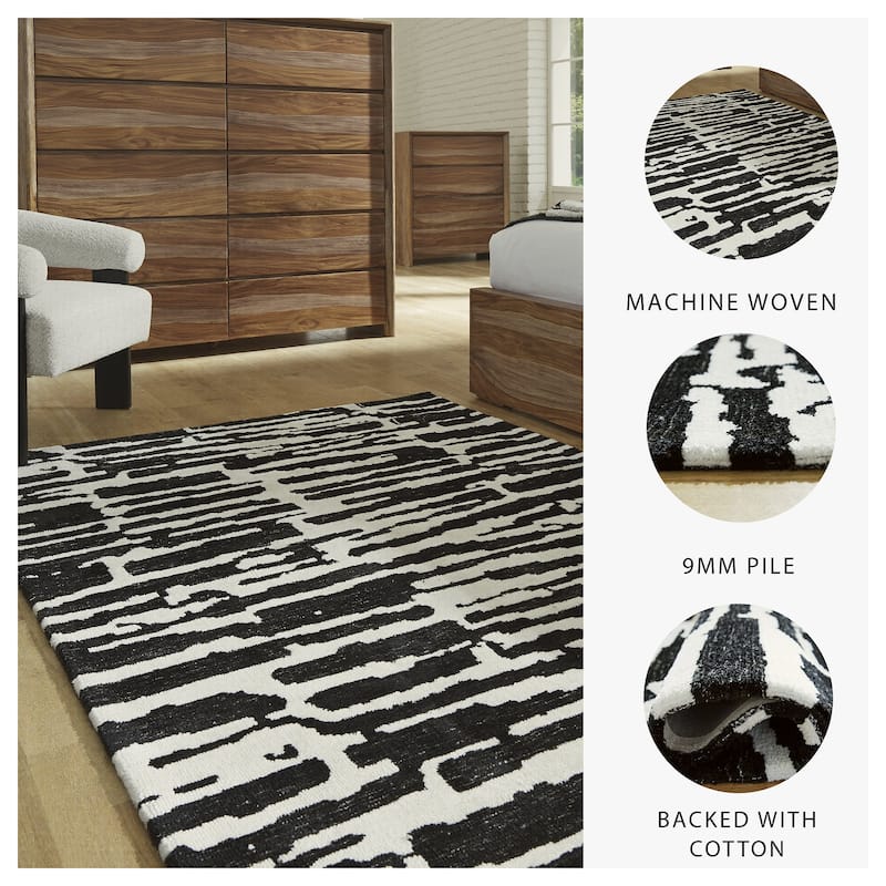 Signature Design by Ashley Bramshaw Black/Ivory Rug