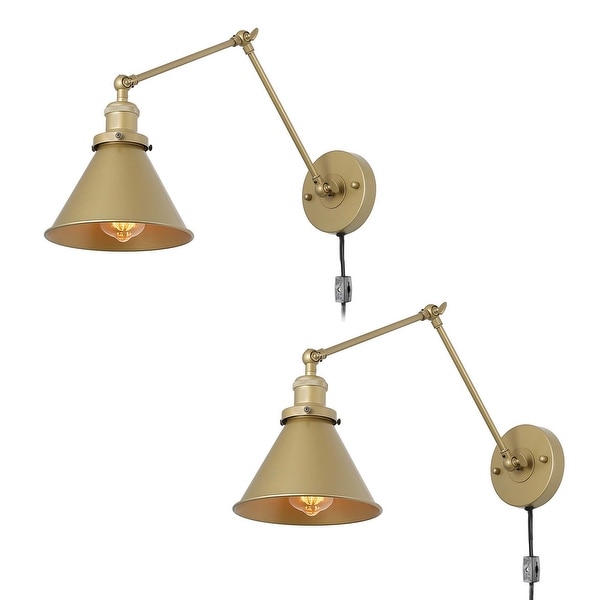 copper swing arm wall lamp