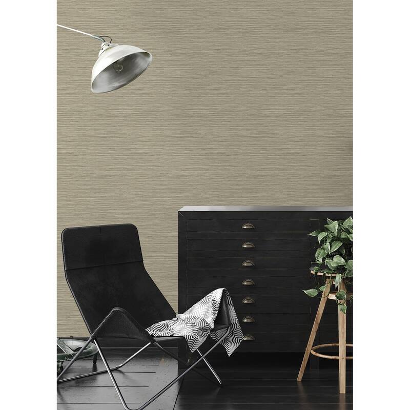 A-Street Prints Rushmore Light Brown Faux Grasscloth Wallpaper