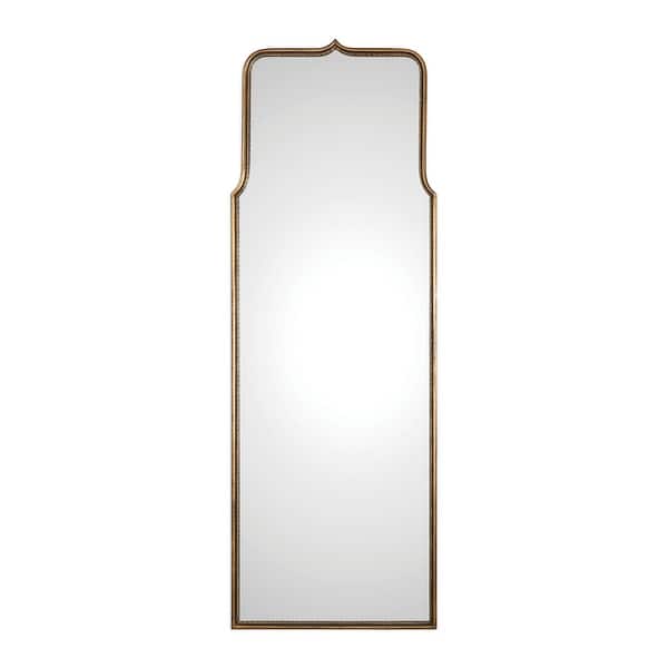 slide 2 of 4, Uttermost Adelasia Antique Styled Full Length Arched Top Wall Mirror - Antiqued Gold Leaf Antiqued Gold Leaf