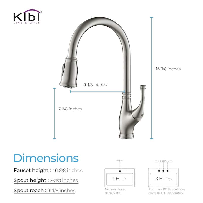 High Arc Pull Out Single Level Lead Free Brass Kitchen Faucet with Sprayer and Magnetic Docking