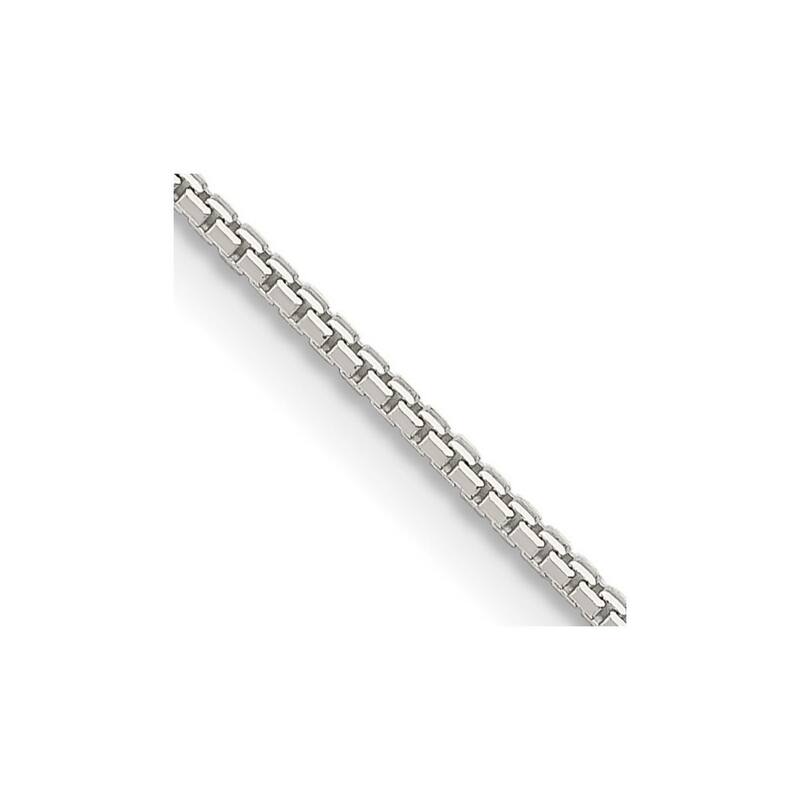 Curata 925 Sterling Silver 1.5mm 8 Sided Diamond Cut Box Chain Necklace