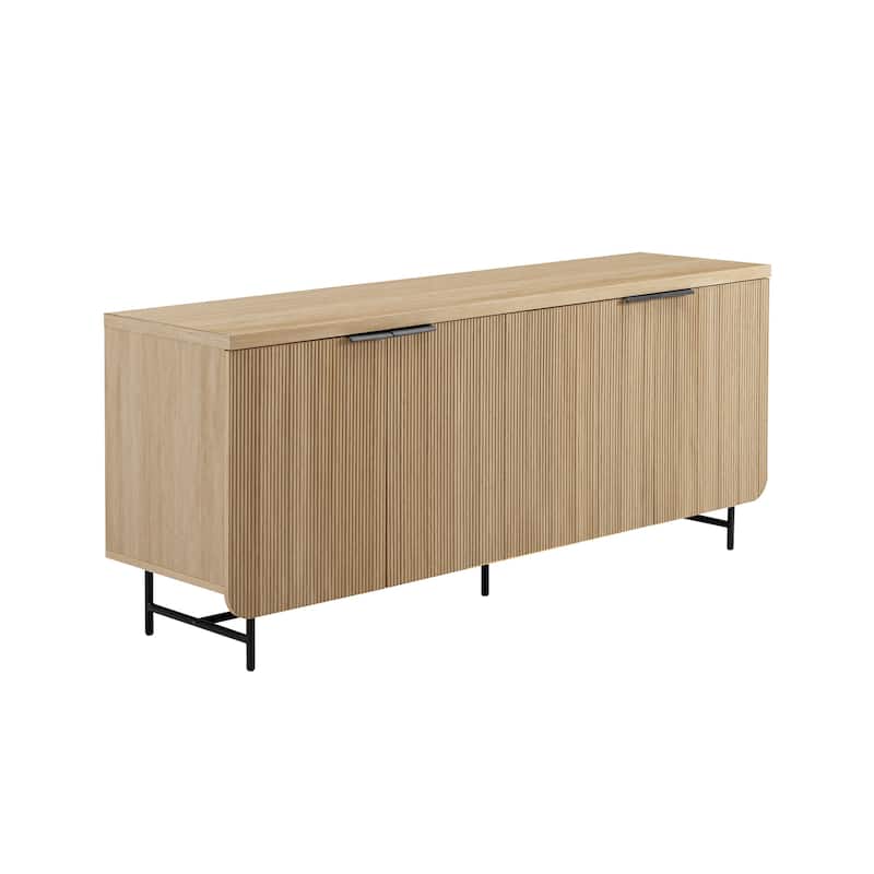 Middlebrook Minimal Fluted Four-Door Buffet Sideboard