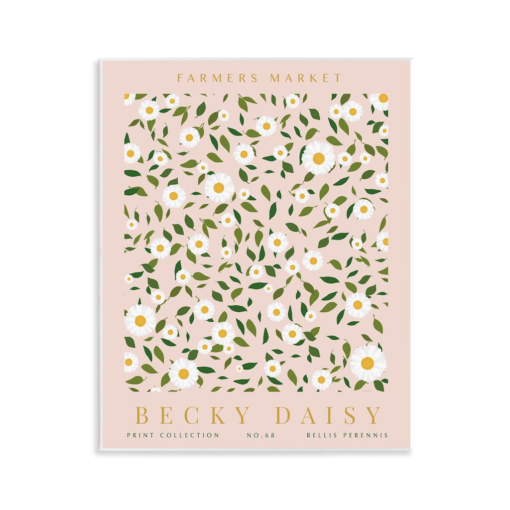 Stupell Minimal Pastel Daisies Wall Plaque Art Design By Kamdon Kreations
