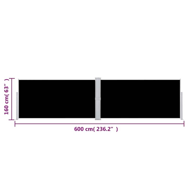 vidaXL Retractable Side Awning Folding Privacy Screen Outdoor Divider Wall