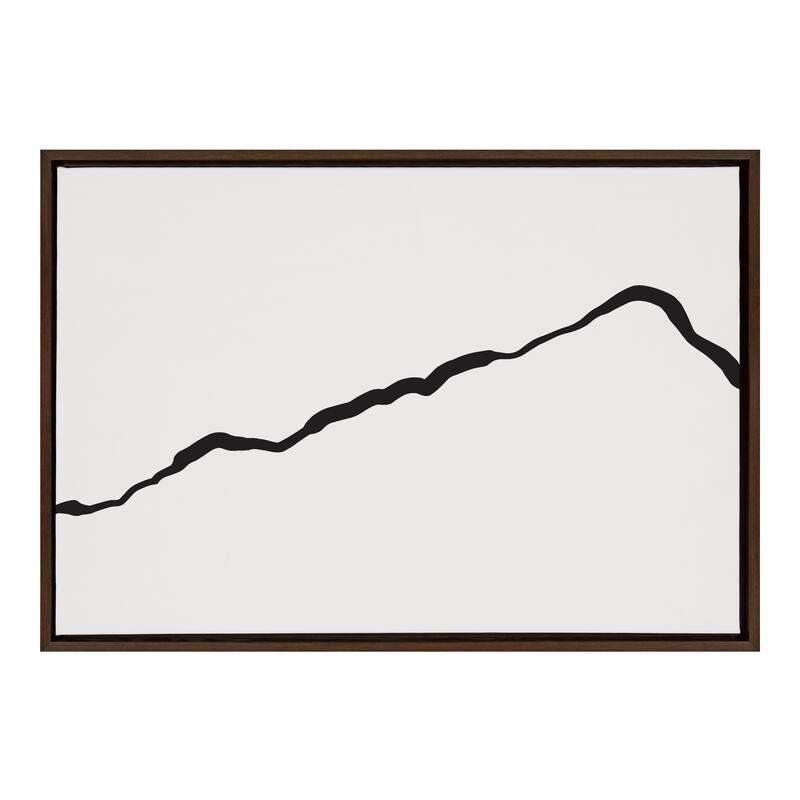 Kate and Laurel Sylvie Elevated Abstract Minimalist Mountain Landscape Framed Canvas by The Creative Bunch Studio
