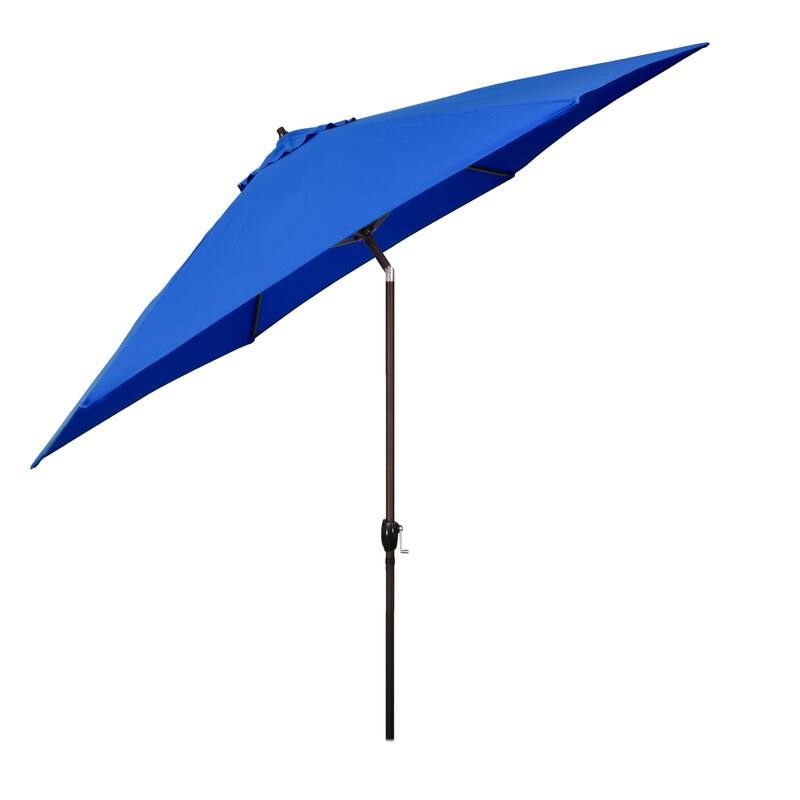 Astella Aluminum 11ft Crank Open Push Button Tilt Outdoor Patio Umbrella