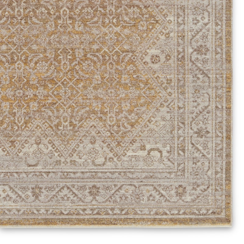 Harriet Medallion Gold/ Light Gray Area Rug