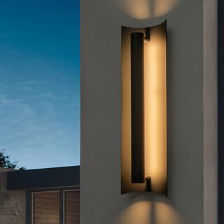20 inch Dimmable Outdoor Led Wall Sconce - Black
