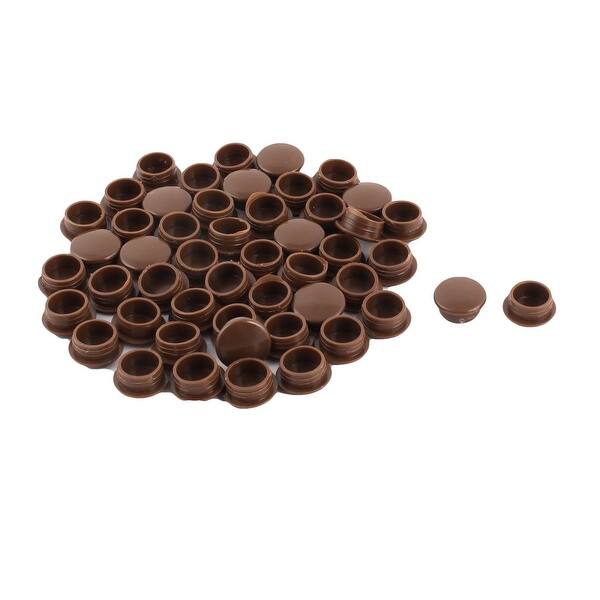 Shop Plastic Flat Type Chair Leg Caps Tube Insert Coffee Color