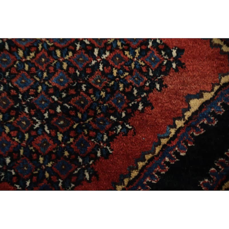 Hand Knotted Oriental 100% Wool Carpet Traditional Geometric Oranges & Rust Afshar Area Rug - 5' 5'' X 4' 3''