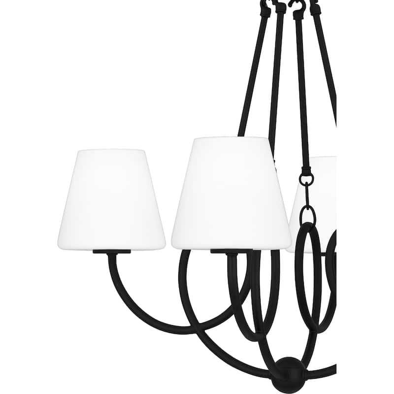 Atkins 4-Light Matte Black Chandelier