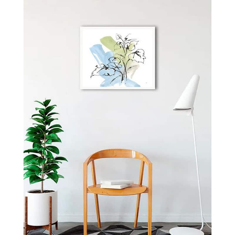 Tinted Ivy I Framed Poster - 24 x 24 Inch - White