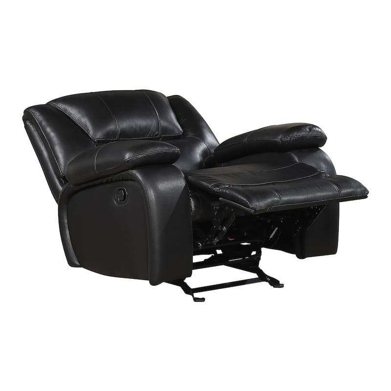 Fremont & Park Baron 39.5" Leather Manual Glider Recliner with Tab Pull Motion