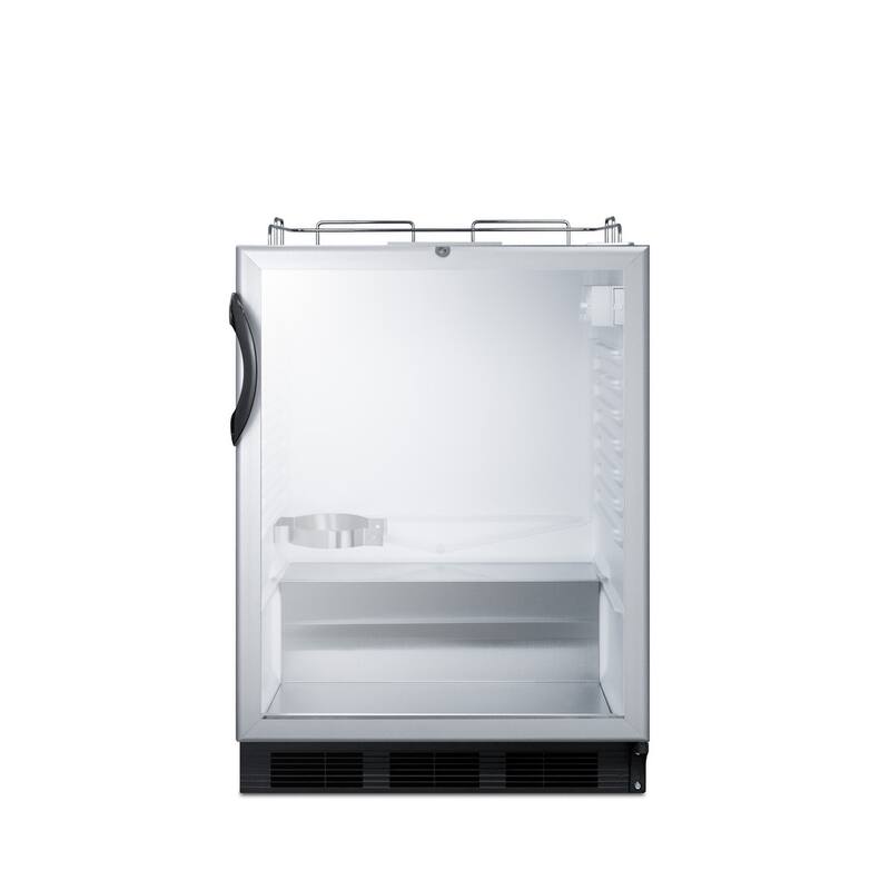 Summit 24 Inch Wide 5.5 Cu. Ft. Built-In Beer Kegerator with Interior - Stainless Steel