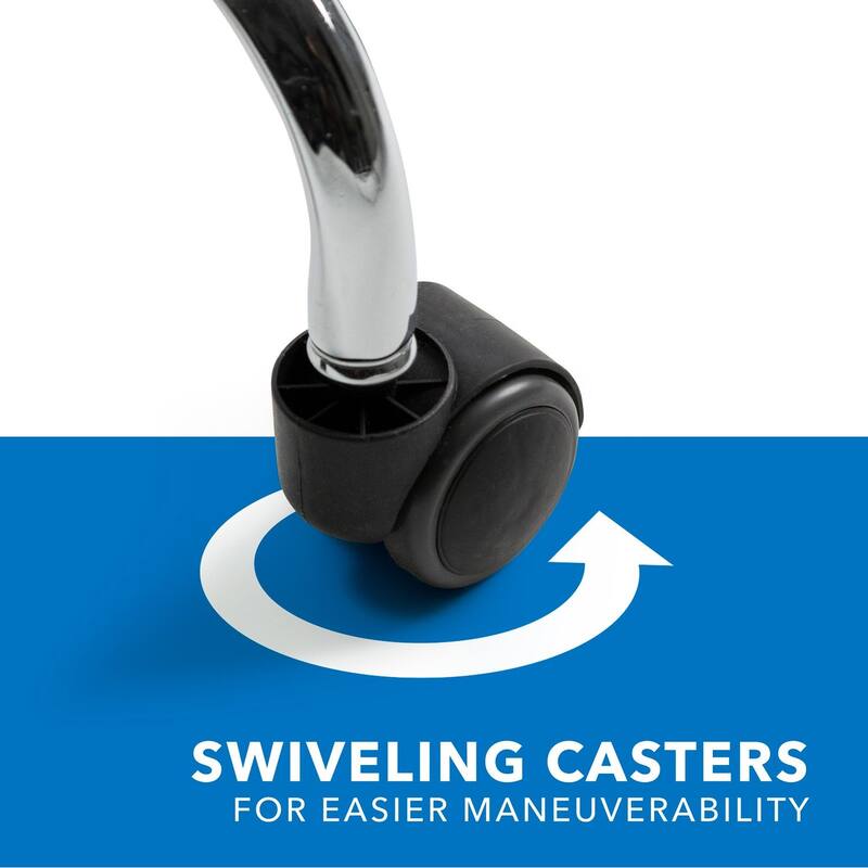 Mount-It! Height Adjustable Stool with Wheels | MI-930 - Black