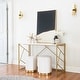 preview thumbnail 10 of 28, Silver Orchid Sala Desk in Metal & Wood