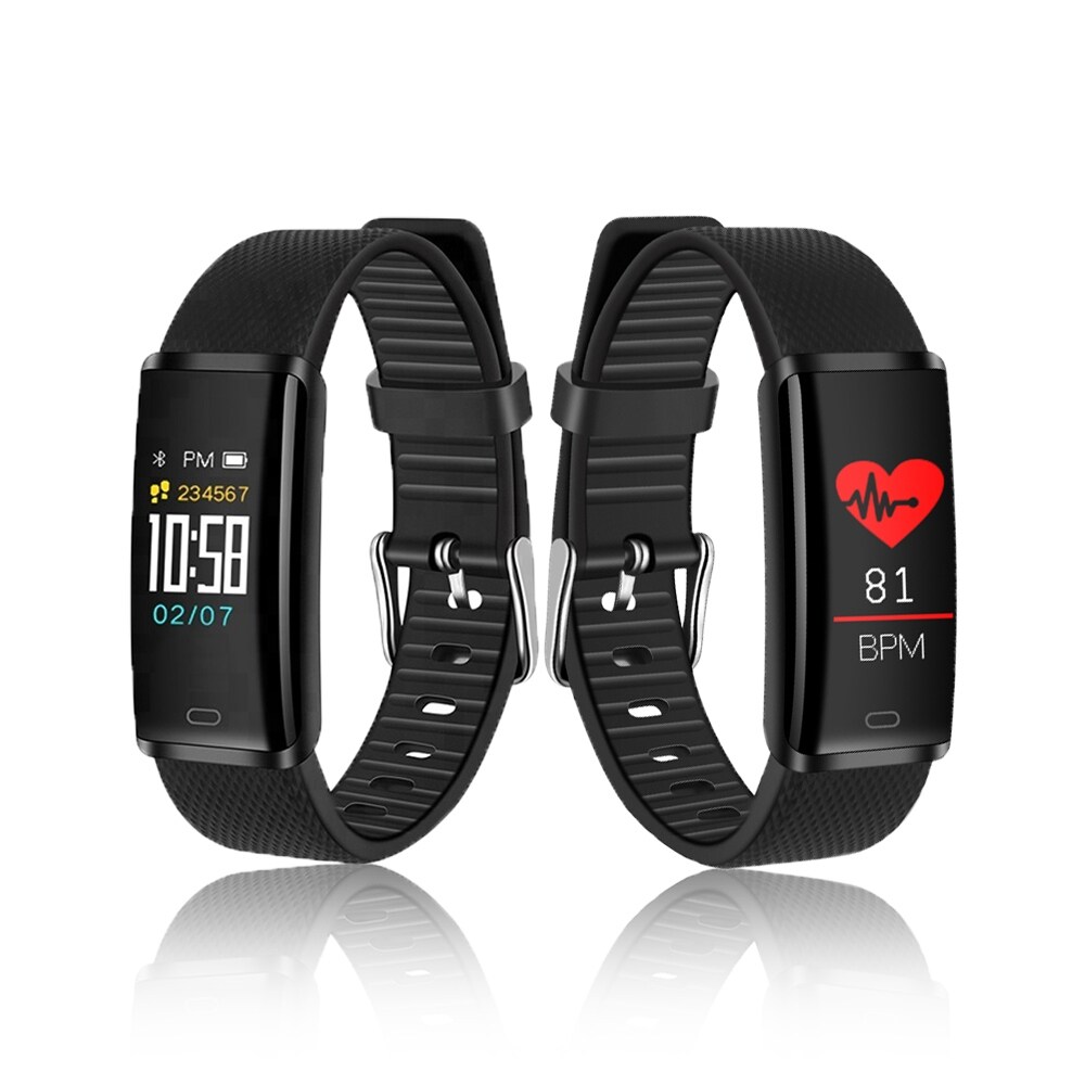 smartwatch r9 black metal leather bracelet