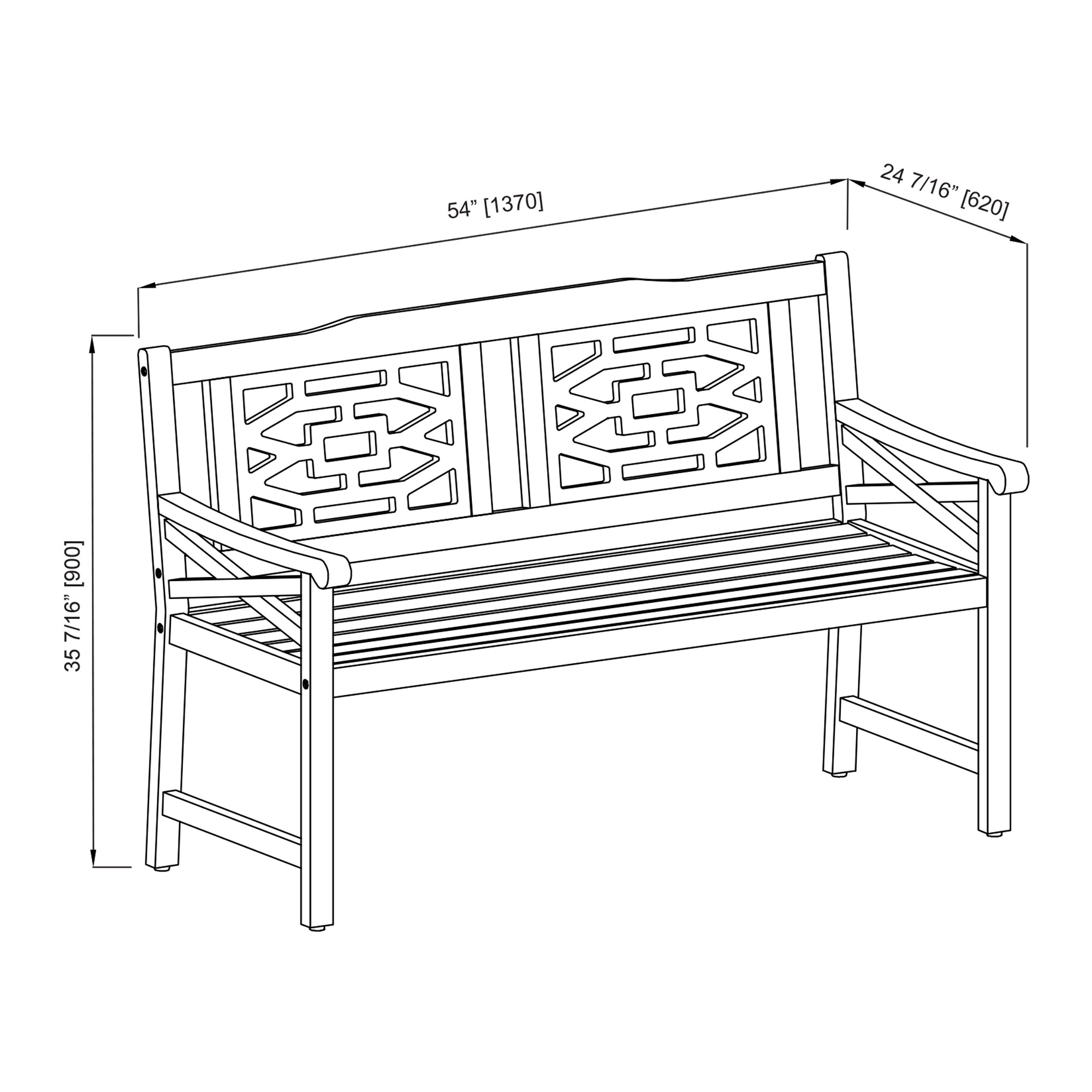 Shop Martha Stewart Beeches 54 In Bench With Natural Wood Look Finish Overstock 31294474