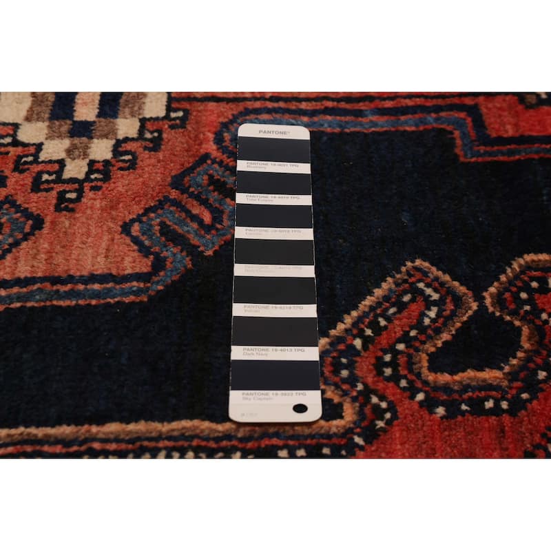 ECARPETGALLERY Hand-knotted Andelz Dark Navy Wool Rug - 3'5 x 9'8