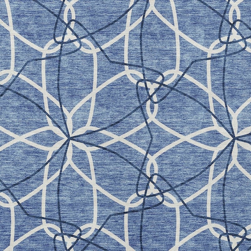 HomeRoots Geometric Modern Rectangle Outdoor Rug