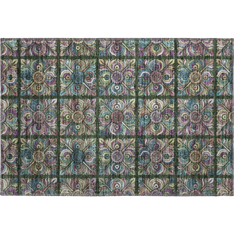 Premium Washable Super Soft Mosaic Panel Mayfield Rug