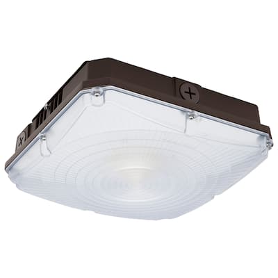 8.5 Inch LED Field Selectable Canopy Fixture 25/30/40W 3K/4K/5K CCT - Bronze