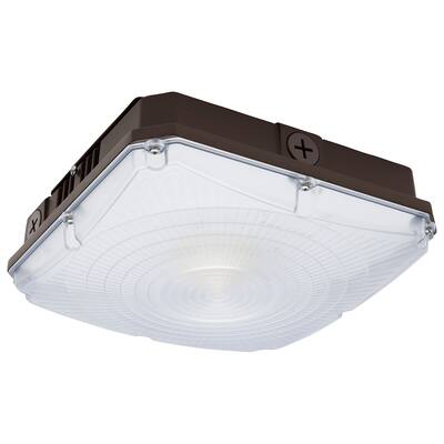 8.5in LED Field Selectable Canopy Fixture With Sensor 25/30/40W 3K/4K/5K CCT - Bronze