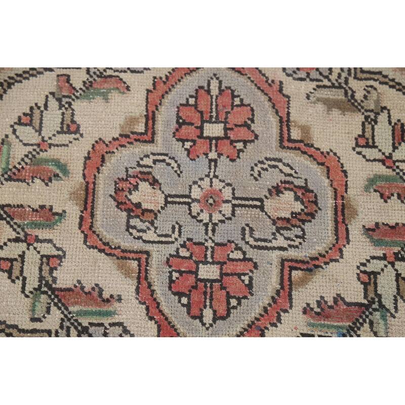 Blue Tabriz Persian Vintage Area Rug Handmade Wool Carpet - 8'3"x 11'5"