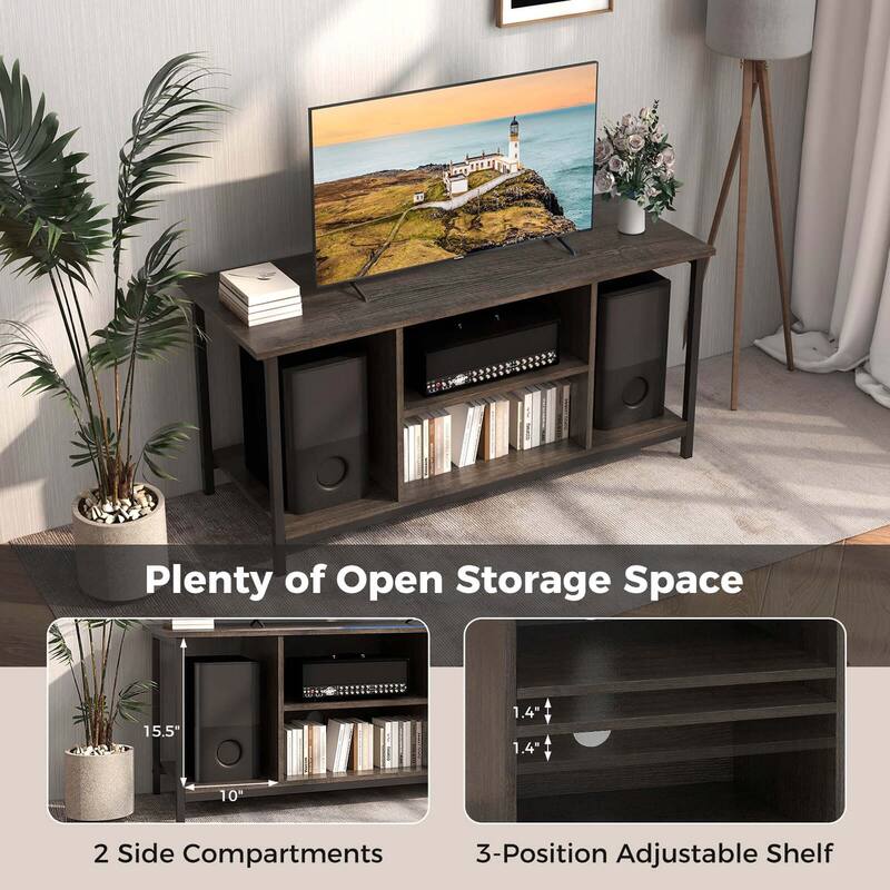 Costway TV Stand with Power Outlet USB & Type-C Port 3-tier TV Console - See Details